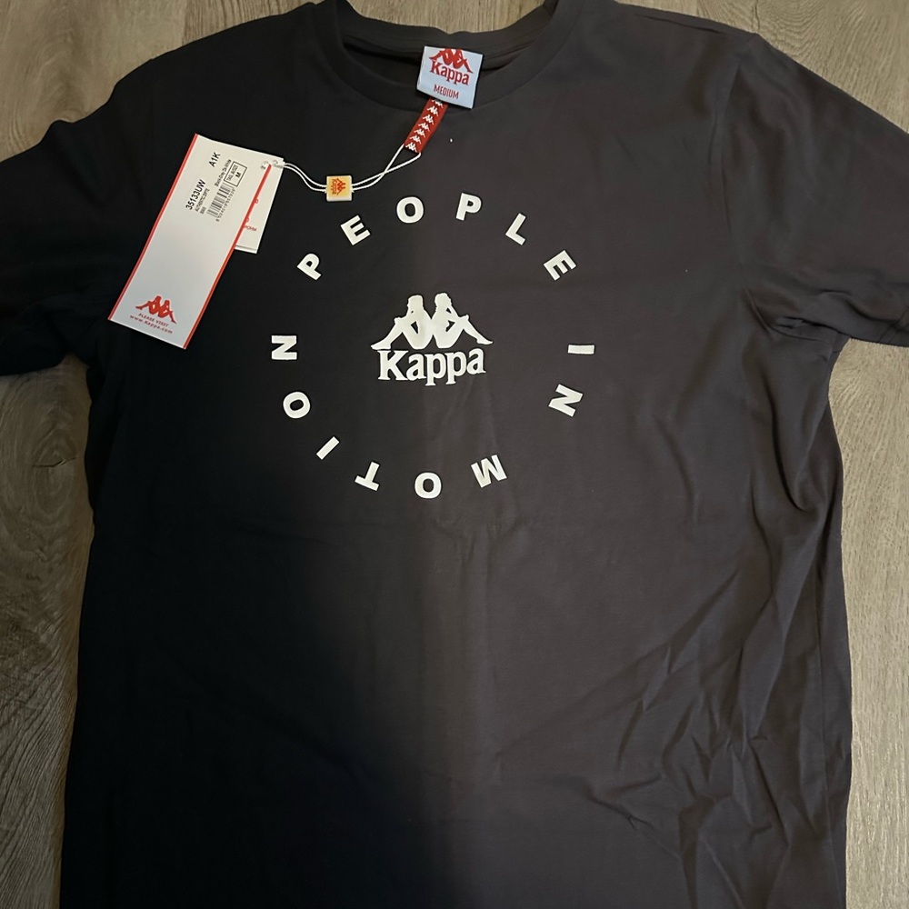 Kappa Black Short Sleeve Tee with Graphic Design